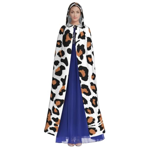 Cape à capuche léopard unisexe de 150 cm pour déguisement de carnaval - 3