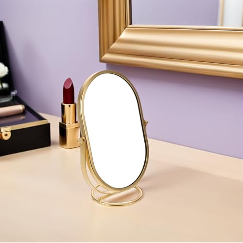 Miroir de table ovale dore petit format pour coiffeuse chambre - 6