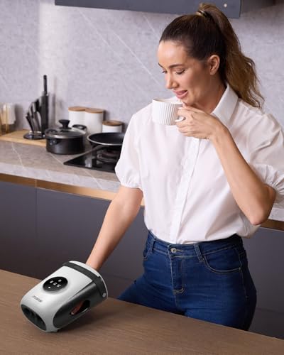 Image of CINCOM Hand Massager with Heat and Compression, Finger and Palm Massage Machine for Pain Relief, Arthritis and Improved Circulation, Gifts for Women (Crow)