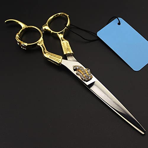 Forbici per Capelli Professionali da 6 Pollici 440C Retro Gold Cut, Forbici per Capelli da Barbiere, Forbici per sfoltire, Forbici da Parrucchiere,