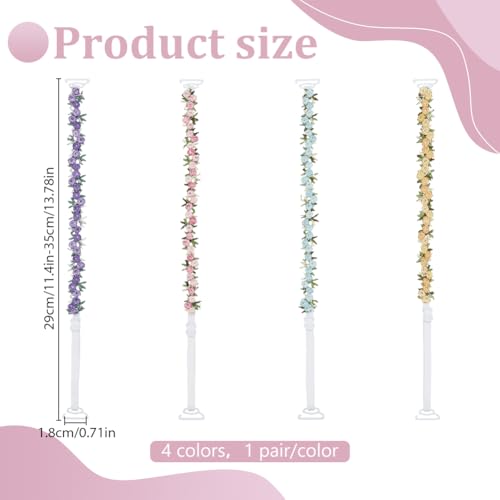 Image of FREEBLOSS 4 Pairs Decorative Bra Straps Adjustable Floral Bra Straps Colorful Shoulder Strap Replacement for Women, 4 Styles, 0.79 inch in Width