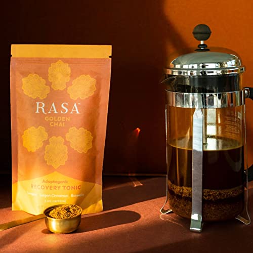 Rasa Superfunctional Golden Chai – Adaptogenic, Saigon Cinnamon, Most Bioavailable Tumeric Extract, Boswellia, Vanilla (8 Oz / 30 Servings) #TOP4