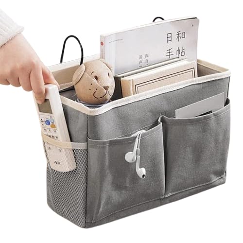 Zyvero Bedside Storage Caddy/Bedside Hanging Storage Bag for Headboards Bunk Beds Dorm Rooms Book Phone Magazine Holder