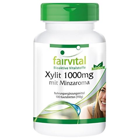 Fairvital | Xylit 1000mg Tabletten mit Minzaroma - HOCHDOSIERT - VEGAN Cover