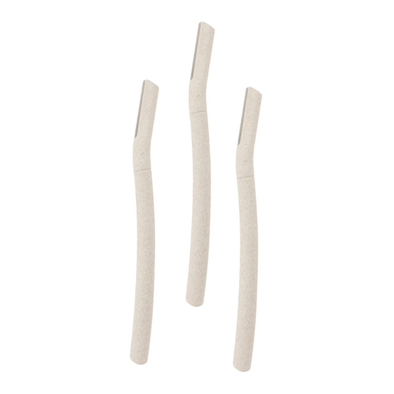 FOYTOKI Eyebrow Knife Trimmer Shaver 3pcs Set Portable Makeup Tool Light Compact