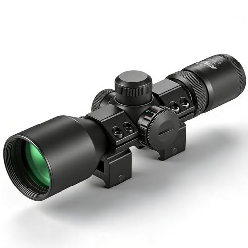 Paike 3-9x40 Rifle Scope Red Green Illuminated Mil-DOT Reticle