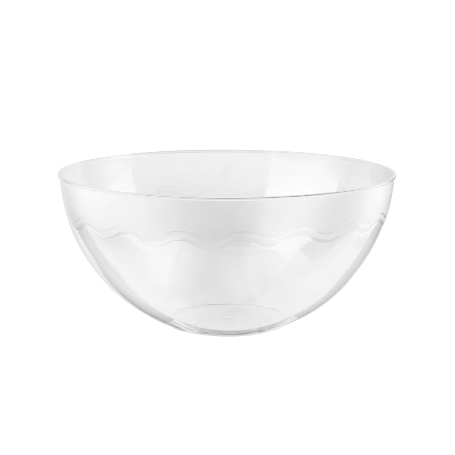 HOMESHOPA Clear Plastic Serving Bowl 2800ml 1 Pack, Large Salad Mixing Bowls, Sturdy & Reusable Kitchen Cooking Food Prep Bowl for Salad Snacks & Crisps, Dishwasher Safe
