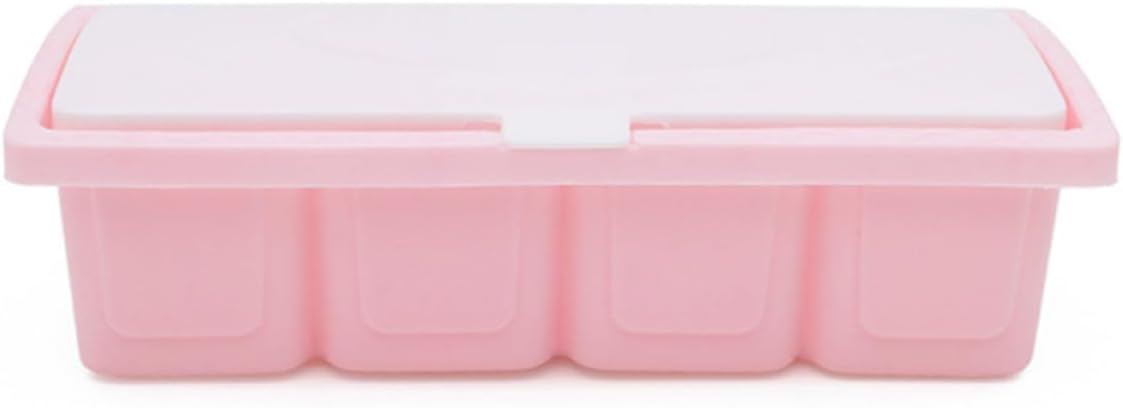 Luxshiny Seasoning Box with Cover Plastic Condiment Container Compartment