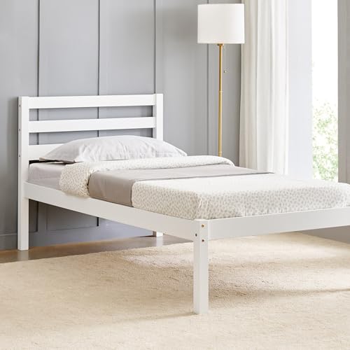 Image of Home Centre | Helios Taylor Sarsar Single Bed | Solid Wood | White