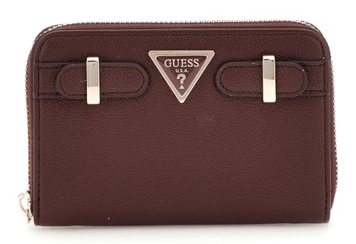 Portefeuille GUESS Eco Ali Burgundy grand format porte-monnaie tout-en-un pour femme