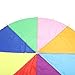 JTLB Rainbow Parachute for Kids, 2.8M Physical Exercise, Sensory Training, Training Aid with Handles, Kids Play, Gymnastics, Cooperative and Outdoor Play