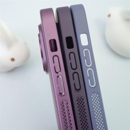Étui de dissipation thermique pour iPhone 12 au quotidien avec filet respirant violet tendance