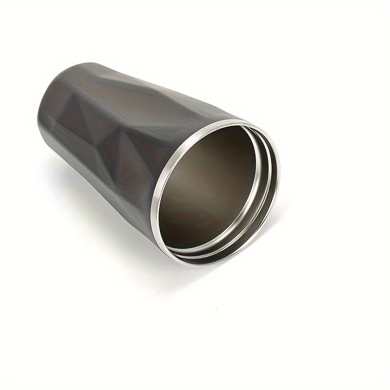 Image of YELONA 600 ml Vacuum Insulated Tumbler with Retractable Straw | Stainless Steel Portable Mug for Hot & Cold Beverages | Leak-Proof, Twist-Off Lid Flask for Coffee, Tea, Juices & More - Charcoal Black