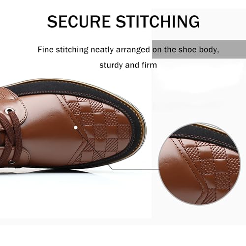 Men's Dress Shoes Oxfords Slip on Classic Modern Formal Leather Shoes Casual Non Slip Business Work Office Dress Shoes4