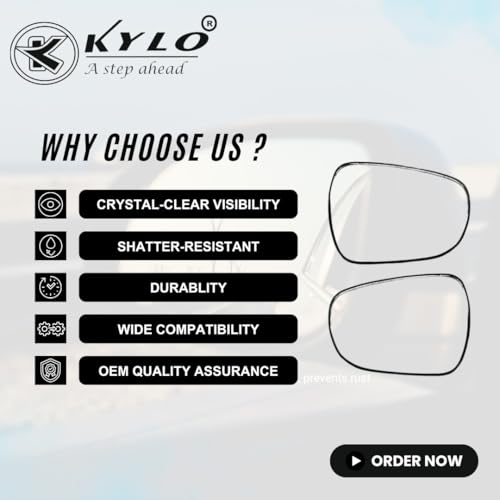 Image of Kylo MG Driver Side Side Mirror Glass /Tukdi /Sub Mirror Plate (Hector, Left Side)