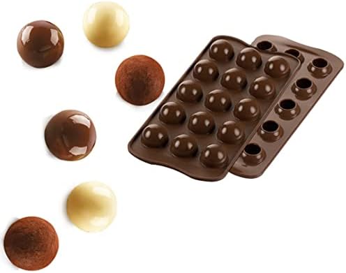 SK HUB 15-Cavity Round Sphere 3D Ball Shape Silicone Chocolate Mould ...