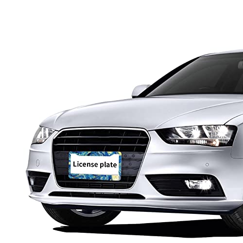 Starry Night License Plate Frames 1 Pcs Starry Sky License Plates Automotive Exterior Accessories Holder Aluminum Starry Sky Oil Painting Car Tag Set American Standard License Plate 6 X 12 Inch #TOP5