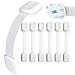 Baby Safety Locks | Child Proof Cabinets, Drawers, Appliances, Toilet Seat, Fridge and Oven | Tools Not Required | Uses 3M Adhesive with Adjustable Strap and Latch System (6-Pack White)