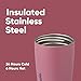 Owala SmoothSip Slider Insulated Stainless Steel Coffee Tumbler, Reusable Iced Coffee Cup, Hot Coffee Travel Mug, BPA Free 12 oz, Purple/Pink (Crochet Queen)