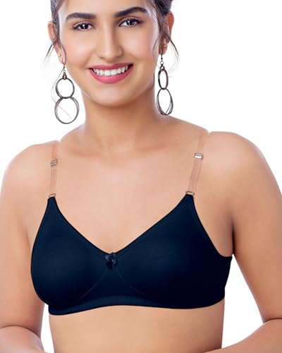 Image of Brida Breathable Cotton Non-Padded Transparent Bra - Comfortable, Stylish, and Lightweight Lingerie for Women - Monica