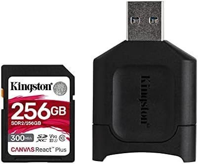 Kingston MLPR2/256 GB Schede SD e Lettori Media, 256 GB SDXC React Plus SDR2 e MLP Lettore di Schede SD