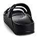 KIDMI Women's Comfortable EVA Sandals with Medium Arch Support, Adjustable Buckle Summer Beach Slide Sandal, Black EU 39