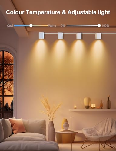 Image of APPECK Wall Sconces 6 Pack, LED Wall Lights RGBCW 13FT, Ambient Lighting | Indoor Color Changing Wall Sconce, DIY Scene Modes, Timer Function, Living Room /Bedroom /Game Room, Alexa Compatible, White
