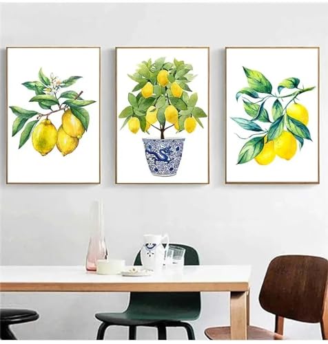 Impression de citron moderne sur toile de qualité premium - 3