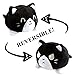 Chat Jouets en Peluche, Reversible Chat en Peluche Jouets, Peluche de Chat à Double Face Jouet, Mignonne Emotion Chat Jouets en Peluche, Cadeaux de Jouets Créatifs pour Enfants, Famille (Noir+Blanc)