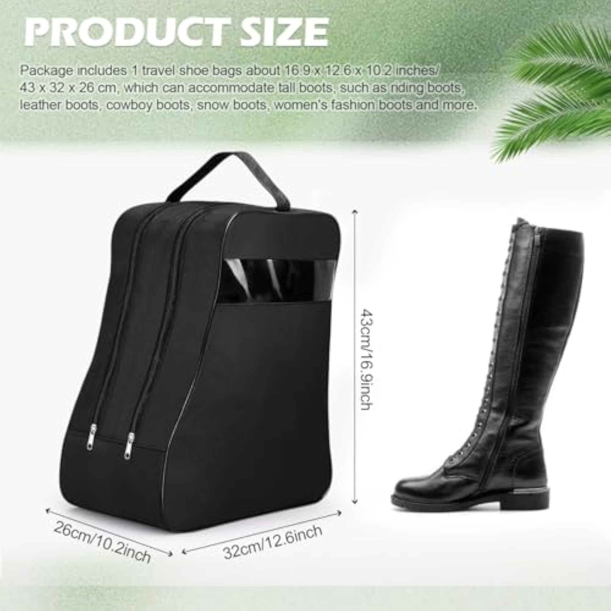 Boot Bags for Cowboy Boots, Travel Storage Bag