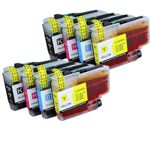 Cartouche d'encre LC426XL compatible Brother MFC-J4335DW (Lot de 8, Noir et Couleur)