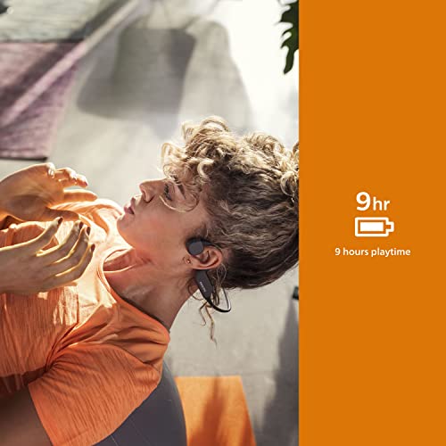 Philips Go A6606 Open-Ear Bone Conduction Bluetooth Headphones With Lightweight Neckband, Waterproof, Black #TOP4