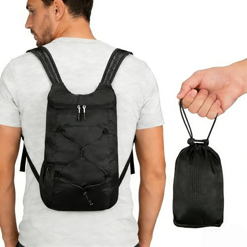 Mochila dobrável leve de caminhada de 16 L, para ciclismo, ao ar livre, bolsa de armazenamento, mochila de caminhada de grande capacidade para bolsa de armazenamento de viagem