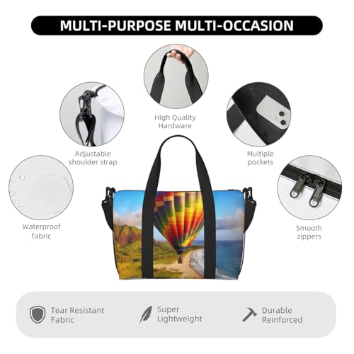 Travel Duffel Bags Personal Item Bag Carry on Luggage Bag Training Handbag Lightweight Waterproof Sports Gym Bag Hawaii Hot Air Balloon Weekender Bag for Women Men3