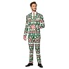 Suitmeister Heren alledaagse pakken leuke prints – volledige set: Incudes jas, broek en stropdas business