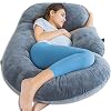 QUEEN ROSE Pregnancy Pillow, Maternity Pillow for Pregnant women, U-shaped Full Body Pillow for Pregnancy with Velvet…