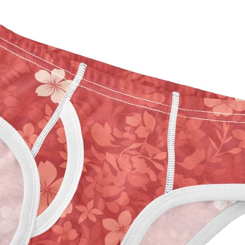 KLL Red Flowers Toddler Boy Pure Cotton Underwear Briefs Breathable Undies4