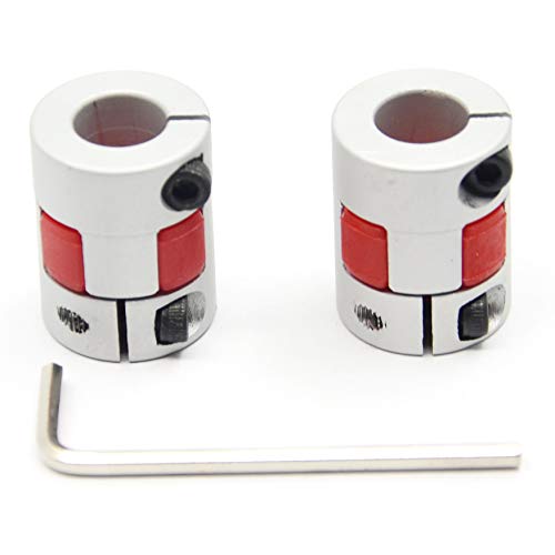 Befenybay 2Pcs 10Mm To 10Mm Aluminium Plum Flexible Shaft Coupling Diameter 20Mm Length 25Mm Connector Flexible Coupler For 3D Printer Cnc Machine And Servo Stepped Motor（10X10Mm） #TOP8