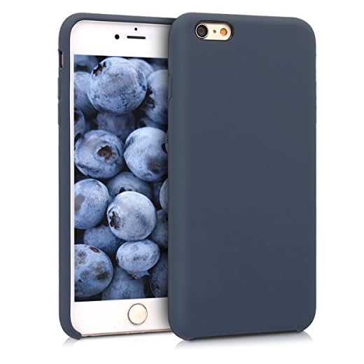 kwmobile fodral till Apple iPhone 6 Plus/6S Plus – TPU mobiltelefonfodral – matt mörkblå baksida
