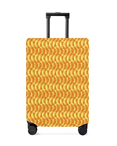Travel Luggage Cover Spandex Elastic Suitcase Cover for Luggage, Scratch Proof Luggage Cover Protector for Trunk Case 22-25 Inch Luggage, Ombre Retro Ripple Orange