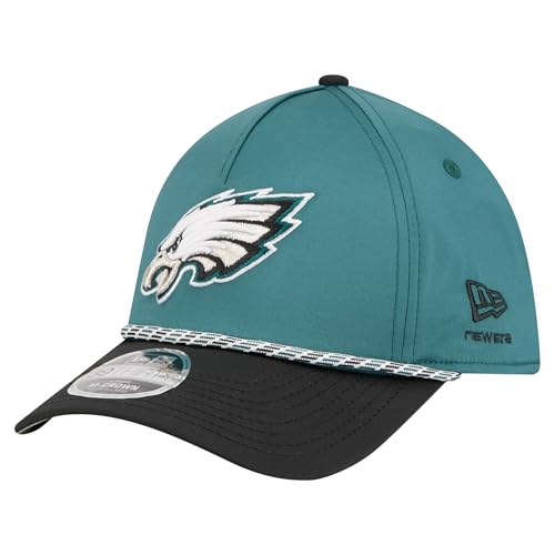 New Era Men's Midnight Green/Black Philadelphia Eagles Rope M-Crown A-Frame 39THIRTY Flex Hat