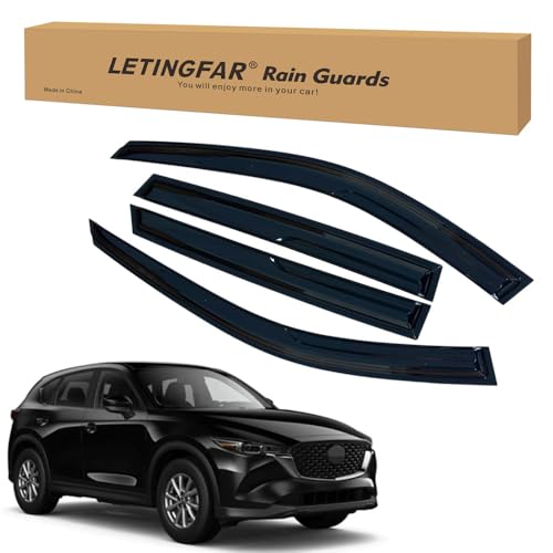 Window Visors Rain Guards for Mazda CX5 2017 2018 2019 2020 2021 2022 2023 2024 Accessories, Wind Deflectors Vent Shades for Mazda CX5