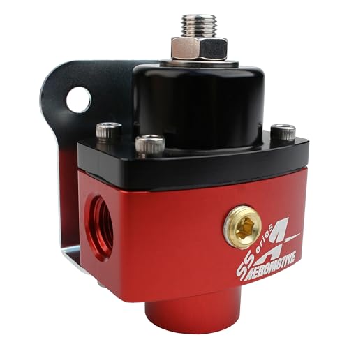 Aeromotive 13201 Carburetor Fuel Pressure Regulator, Adjustable, 5-10 PSI, ORB-06