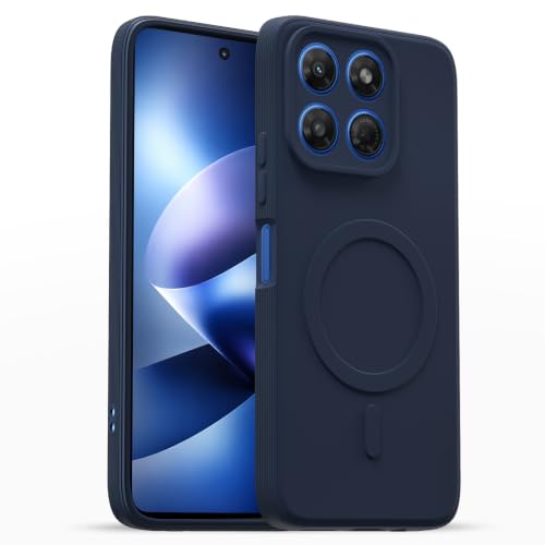 Image of Outlouders Back Cover for Motorola Moto G77 Power 5G | Soft Matte Silicone | Slim Fit | Magnetic-Safe Logo Design (Magnetic-Safe Not Compatible) | Shockproof | Camera Protection Bumper Case (Blue)