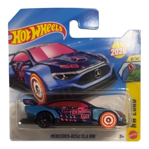 Hot Wheels - Mercedes-Benz CLA HW - JJH63 - HW Euro 9/10 - Short Card - Blue - Official Licensed Model - Mattel 2026 (181/250) - 1:64