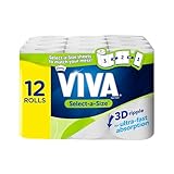 VIVA Select-A-Size Paper Towel 12 Count (4x3 Rolls) - Packaging May Vary