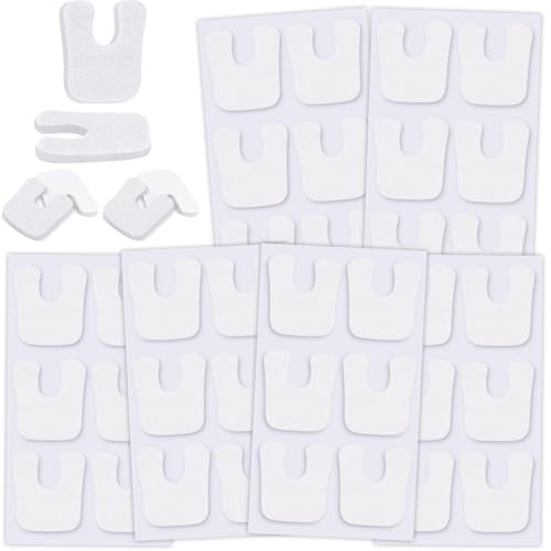 36 Pcs U-Shaped Callus Cushions, Soft Corn Pads for Foot Bottom, Felt Adhesive Metatarsal Pads, White Heel Protectors for Pain Relief, Prevent Calluses from Rubbing in Shoes for Men & Women.
