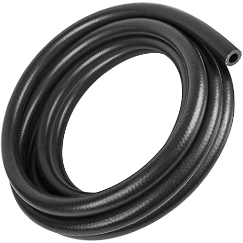 20 Feet Fuel Line Hose, 5/16 Inch Inside Diameter NBR Fuel Line Hose, Black Fuel Systems Engines Hose Braided Rubber Fuel Line Hose Cover