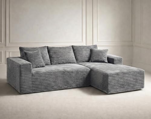 Modular Cloud Sectional Sofa with Chaise Grey