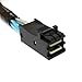 JSER Slimline SAS 4.0 SFF-8654 4i 38pin Host to HD Mini SAS 4i SFF-8643 36pin Target Cable 50cm PCIE4.0